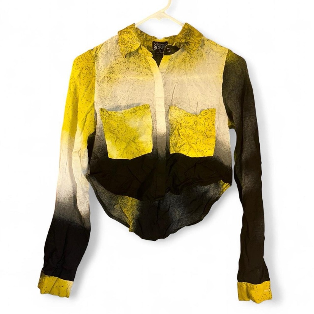 Y2K bohemian bones cropped long sleeve size XS